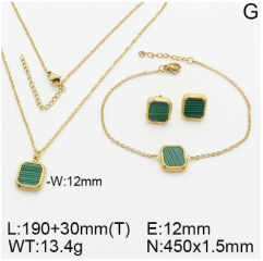 Stainless steel jewelry necklace earring bracelet set wholesale