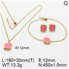 Stainless steel jewelry necklace earring bracelet set wholesale