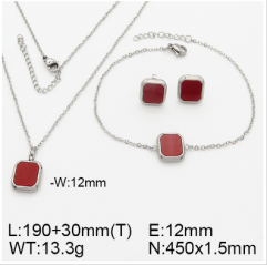 Stainless steel jewelry necklace earring bracelet set wholesale