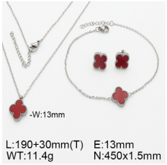 Stainless steel jewelry necklace earring bracelet set wholesale