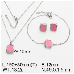 Stainless steel jewelry necklace earring bracelet set wholesale