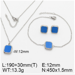Stainless steel jewelry necklace earring bracelet set wholesale