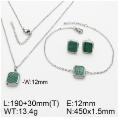 Stainless steel jewelry necklace earring bracelet set wholesale