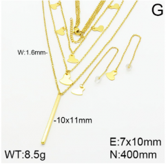 Stainless steel jewelry necklace earring set wholesale