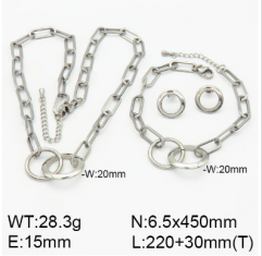 Stainless steel jewelry necklace earring bracelet set wholesale