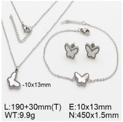 Stainless steel jewelry necklace earring bracelet set wholesale