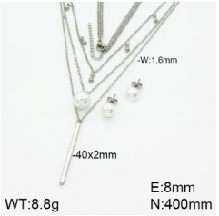 Stainless steel jewelry necklace earring set wholesale