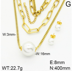 Stainless steel jewelry necklace earring set wholesale