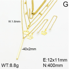 Stainless steel jewelry necklace earring set wholesale