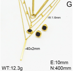 Stainless steel jewelry necklace earring set wholesale