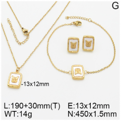 Stainless steel jewelry necklace earring bracelet set wholesale