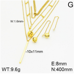 Stainless steel jewelry necklace earring set wholesale