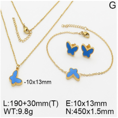 Stainless steel jewelry necklace earring bracelet set wholesale