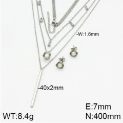 Stainless steel jewelry necklace earring set wholesale