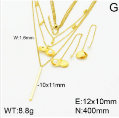 Stainless steel jewelry necklace earring set wholesale