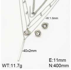 Stainless steel jewelry necklace earring set wholesale