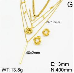 Stainless steel jewelry necklace earring set wholesale