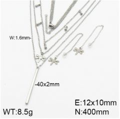 Stainless steel jewelry necklace earring set wholesale
