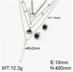 Stainless steel jewelry necklace earring set wholesale