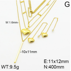 Stainless steel jewelry necklace earring set wholesale
