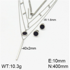 Stainless steel jewelry necklace earring set wholesale