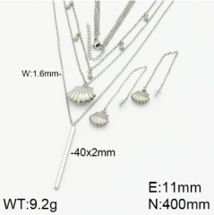 Stainless steel jewelry necklace earring set wholesale