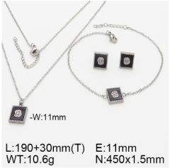 Stainless steel jewelry necklace earring bracelet set wholesale