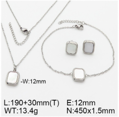 Stainless steel jewelry necklace earring bracelet set wholesale