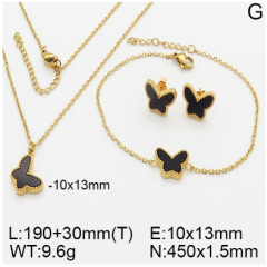 Stainless steel jewelry necklace earring bracelet set wholesale