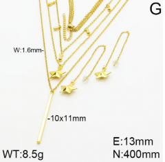 Stainless steel jewelry necklace earring set wholesale