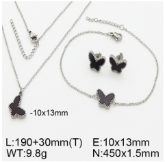 Stainless steel jewelry necklace earring bracelet set wholesale