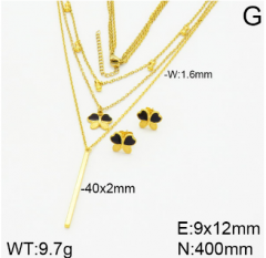 Stainless steel jewelry necklace earring set wholesale