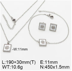 Stainless steel jewelry necklace earring bracelet set wholesale