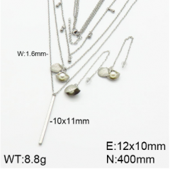 Stainless steel jewelry necklace earring set wholesale