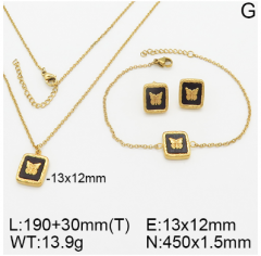 Stainless steel jewelry necklace earring bracelet set wholesale