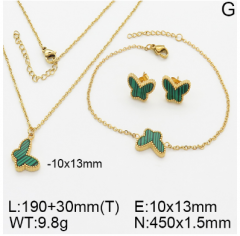 Stainless steel jewelry necklace earring bracelet set wholesale