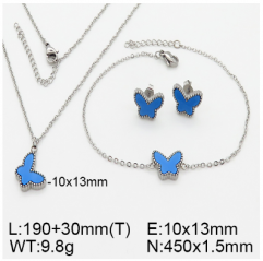 Stainless steel jewelry necklace earring bracelet set wholesale