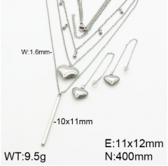 Stainless steel jewelry necklace earring set wholesale