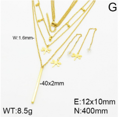 Stainless steel jewelry necklace earring set wholesale