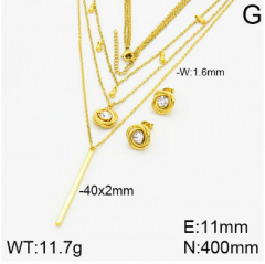Stainless steel jewelry necklace earring set wholesale