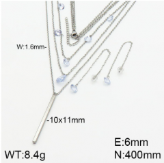 Stainless steel jewelry necklace earring set wholesale