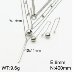 Stainless steel jewelry necklace earring set wholesale