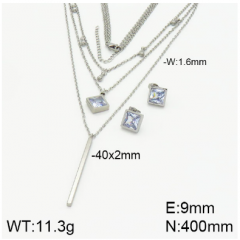 Stainless steel jewelry necklace earring set wholesale