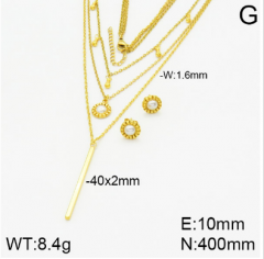 Stainless steel jewelry necklace earring set wholesale