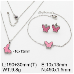 Stainless steel jewelry necklace earring bracelet set wholesale