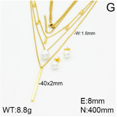 Stainless steel jewelry necklace earring set wholesale