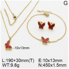 Stainless steel jewelry necklace earring bracelet set wholesale