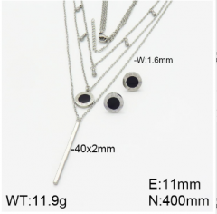 Stainless steel jewelry necklace earring set wholesale
