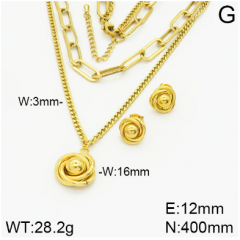 Stainless steel jewelry necklace earring set wholesale