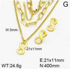 Stainless steel jewelry necklace earring set wholesale